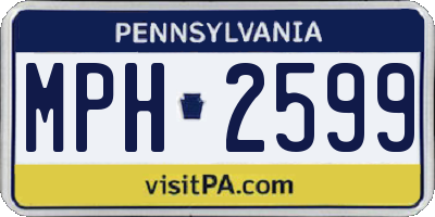 PA license plate MPH2599