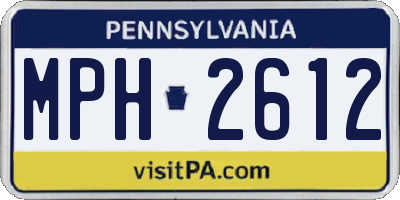 PA license plate MPH2612