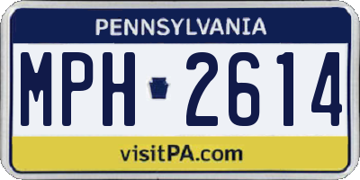 PA license plate MPH2614