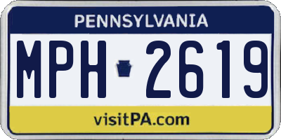 PA license plate MPH2619