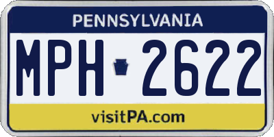 PA license plate MPH2622