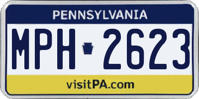 PA license plate MPH2623