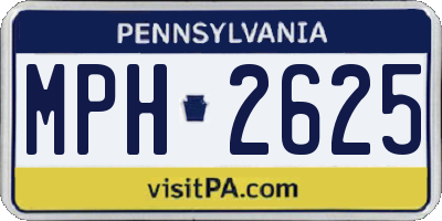 PA license plate MPH2625