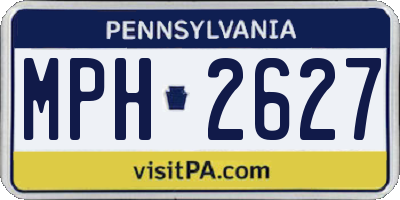PA license plate MPH2627