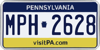 PA license plate MPH2628