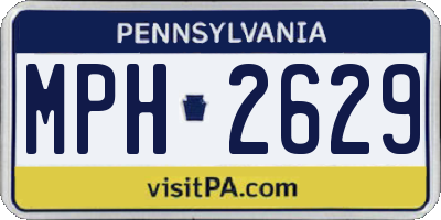 PA license plate MPH2629
