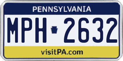 PA license plate MPH2632