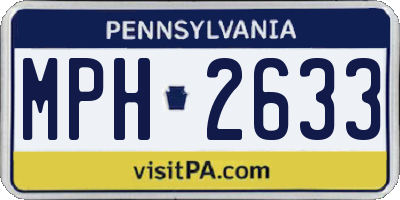 PA license plate MPH2633