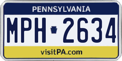PA license plate MPH2634