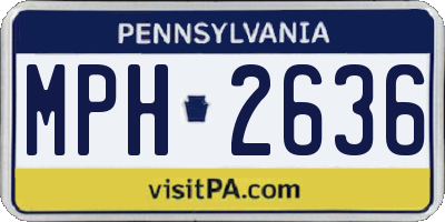 PA license plate MPH2636
