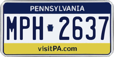 PA license plate MPH2637