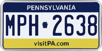 PA license plate MPH2638