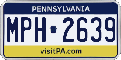 PA license plate MPH2639