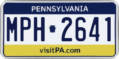 PA license plate MPH2641