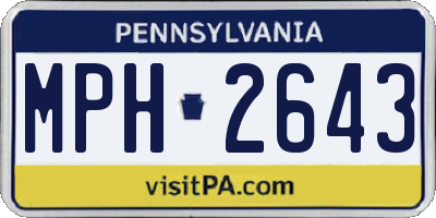 PA license plate MPH2643