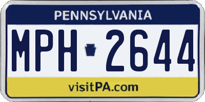 PA license plate MPH2644