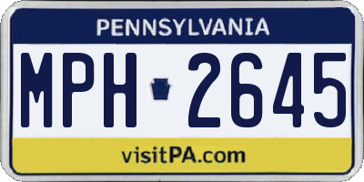 PA license plate MPH2645
