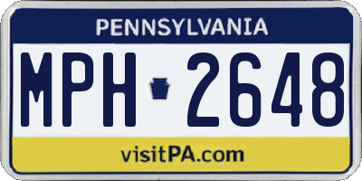 PA license plate MPH2648