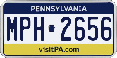 PA license plate MPH2656