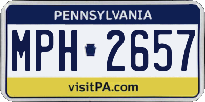 PA license plate MPH2657