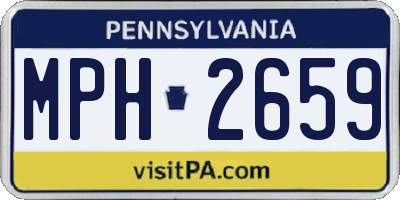 PA license plate MPH2659