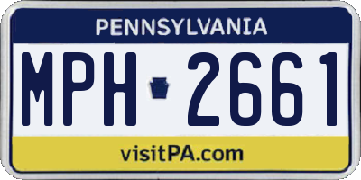 PA license plate MPH2661