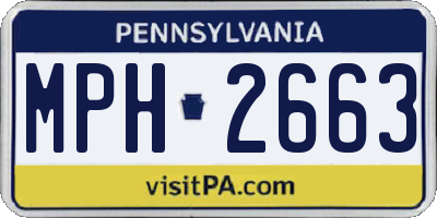 PA license plate MPH2663