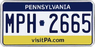 PA license plate MPH2665