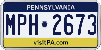 PA license plate MPH2673