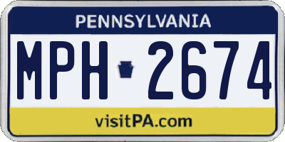 PA license plate MPH2674