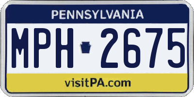 PA license plate MPH2675