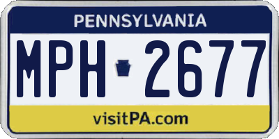 PA license plate MPH2677