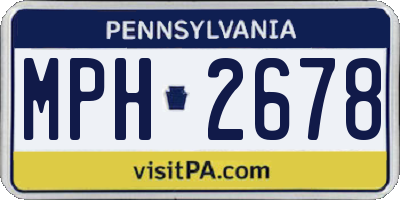 PA license plate MPH2678