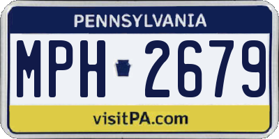 PA license plate MPH2679