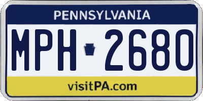 PA license plate MPH2680
