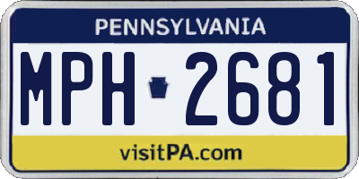 PA license plate MPH2681