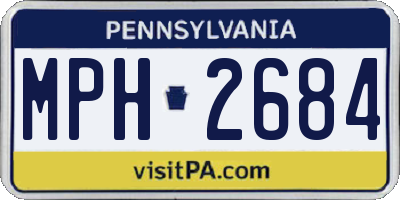 PA license plate MPH2684