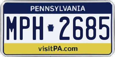 PA license plate MPH2685