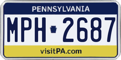 PA license plate MPH2687