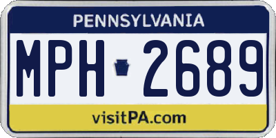 PA license plate MPH2689