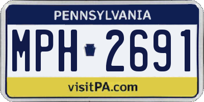 PA license plate MPH2691