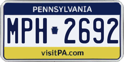 PA license plate MPH2692
