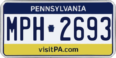 PA license plate MPH2693