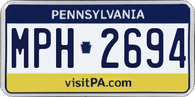 PA license plate MPH2694