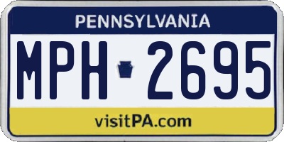 PA license plate MPH2695