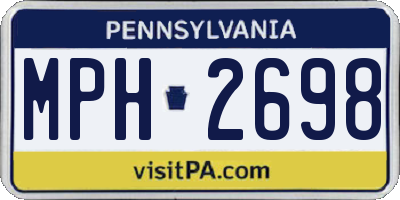 PA license plate MPH2698