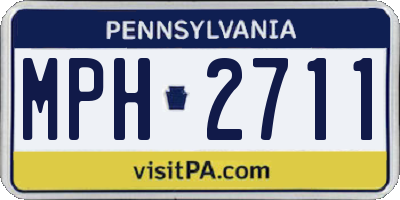 PA license plate MPH2711