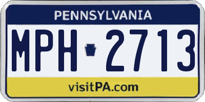 PA license plate MPH2713