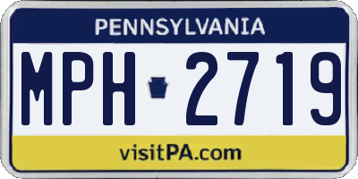 PA license plate MPH2719
