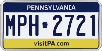 PA license plate MPH2721